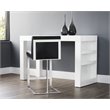 Home Square 3 Piece Metal Base Bonded Leather Counter Stool Set in Black/Gray