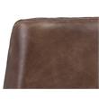 Home Square 2 Piece Transitional Faux Leather Barstool Set in Brown/Brass