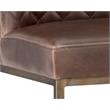 Home Square 2 Piece Transitional Faux Leather Barstool Set in Brown/Brass