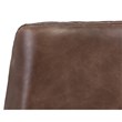 Home Square 3 Piece Transitional Faux Leather Barstool Set in Brown/Brass