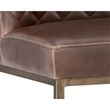 Home Square 3 Piece Transitional Faux Leather Barstool Set in Brown/Brass