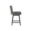 Home Square 2 Piece Modern Faux Leather Counter Stool Set in Overcast Gray