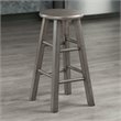 Home Square 2 Piece Transitional Solid Wood Counter Stool Set in Rustic Gray