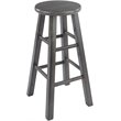 Home Square 3 Piece Transitional Solid Wood Counter Stool Set in Rustic Gray
