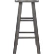 Home Square 3 Piece Transitional Solid Wood Counter Stool Set in Rustic Gray