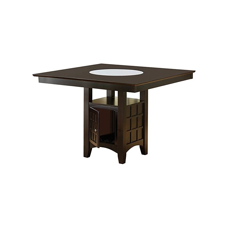 Home Square 5 Piece Set with Square Counter Height Dining Table and 4 Chairs