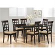 Home Square 4 Piece Set with Oval Butterfly Leaf Dining Table and 6 Chairs
