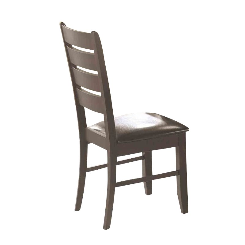 Home Square 4 Piece Set with Dining Table Bench and 2 Chairs in Cappuccino