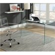 Home Square 2 Piece Set with Acrylic Office Swivel Chair and Writing Desk
