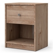 Home Square 2 Piece 1 Drawer Nightstand Set in Jackson Hickory