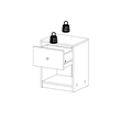 Home Square 2 Piece 1 Drawer Nightstand Set in Jackson Hickory