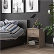 Home Square 2 Piece 1 Drawer Nightstand Set in Jackson Hickory
