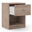 Home Square 2 Piece 1 Drawer Nightstand Set in Jackson Hickory