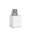 Home Square 2 Piece 2 Drawer Nightstand Set in White