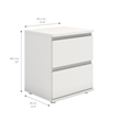 Home Square 2 Piece 2 Drawer Nightstand Set in White