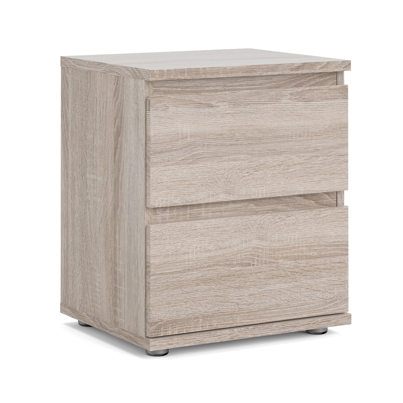 Home Square 2 Piece 2 Drawer Nightstand Set in Truffle