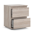Home Square 2 Piece 2 Drawer Nightstand Set in Truffle