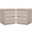 Home Square 2 Piece 2 Drawer Nightstand Set in Truffle