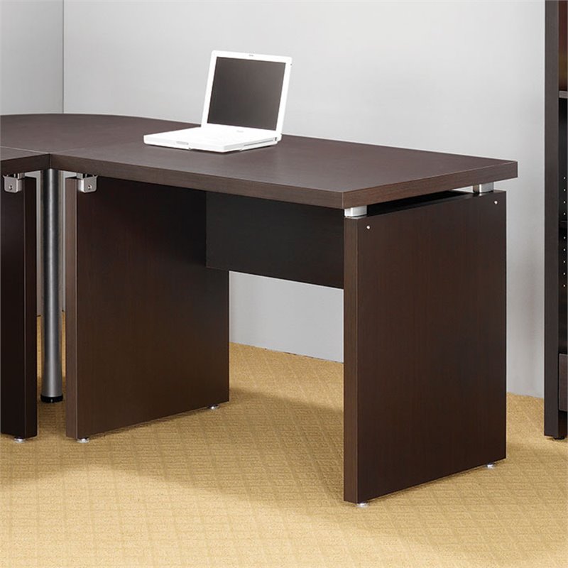 Home Square 2 Piece Set with Writing Desk and Mobile File Cabinet in Cappuccino