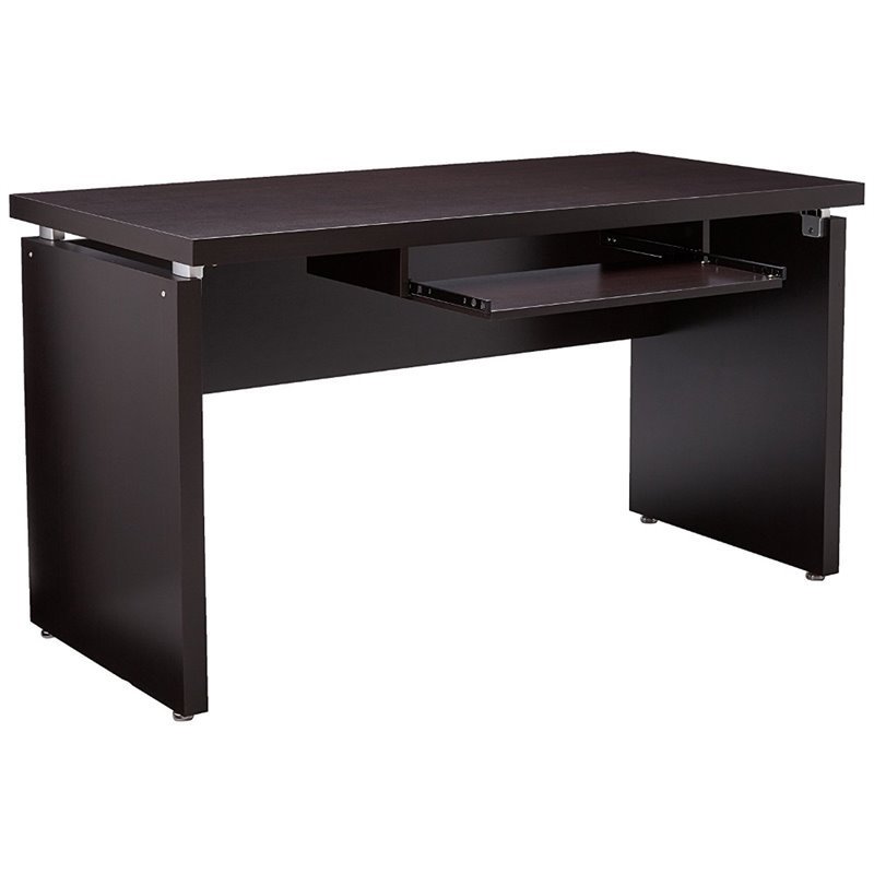 Home Square 3 Piece Set with Desk Mobile File Cabinet and Bookcase in Cappuccino