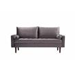 Home Square 2 Piece Velvet Living Room Sofa Set in Gray