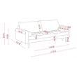 Home Square 2 Piece Velvet Living Room Sofa Set in Gray