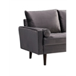 Home Square 2 Piece Velvet Living Room Sofa Set in Gray