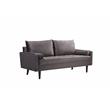 Home Square 2 Piece Velvet Living Room Sofa Set in Gray