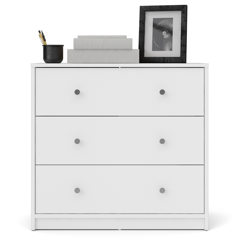 Home Square 3 Piece Furniture Set with Dresser Nightstand and 3 Drawer Chest