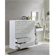 Home Square Hodedah 2 Piece 7 Drawer Wood Chest Set with Locks in Gray