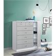Home Square Hodedah 2 Piece 7 Drawer Wood Chest Set with Locks in Gray