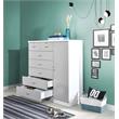 Home Square Hodedah 2 Piece 7 Drawer Wood Chest Set with Locks in Gray
