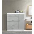 Home Square Hodedah 2 Piece 7 Drawer Wood Chest Set with Locks in Gray