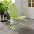 Home Square Griffith 2 Piece Modern Metal Patio Chair Set in Key Lime