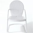 Home Square Griffith 3 Piece Modern Metal Patio Chair Set in White