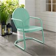 Home Square Griffith 4 Piece Metal Patio Chair Set in Key Lime and Aqua