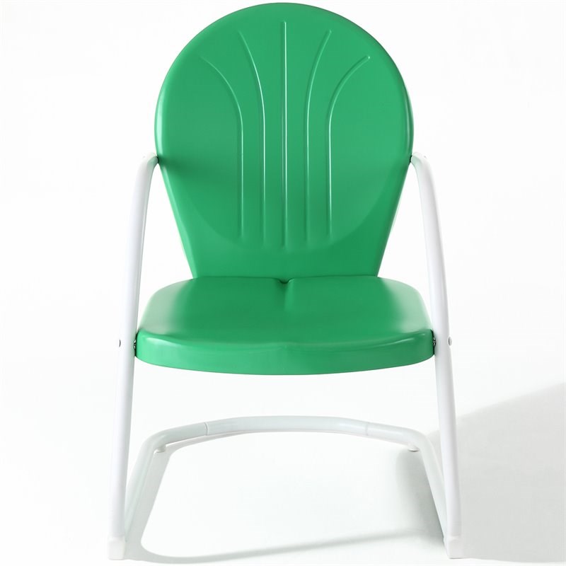 Home Square 4 Piece Metal Patio Chair Set in Key Lime and Grasshopper Green