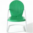 Home Square Griffith 4 Piece Metal Patio Chair Set in Red & Grasshopper Green