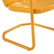 Home Square Griffith 4 Piece Metal Patio Chair Set in Tangerine