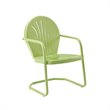 Home Square Griffith 4 Piece Metal Patio Chair Set in Key Lime