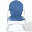 Home Square Griffith 4 Piece Metal Patio Chair Set in Sky Blue