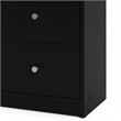 3pc Set of Engineered Wood Black 3Drawer Chest 6Drawer Dresser & Nightstand
