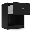 3pc Set of Engineered Wood Black 3Drawer Chest 6Drawer Dresser & Nightstand