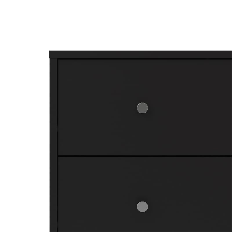 3pc Set of Engineered Wood Black 3Drawer Chest 6Drawer Dresser & Nightstand
