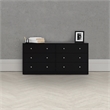 3pc Set of Engineered Wood Black 3Drawer Chest 6Drawer Dresser & Nightstand
