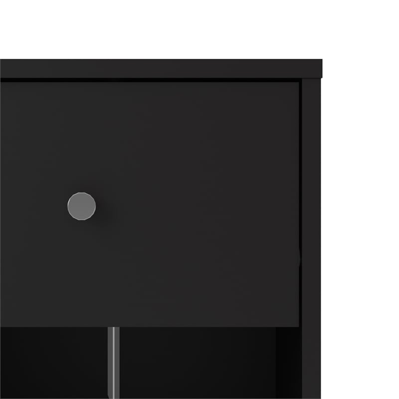 3pc Set of Engineered Wood Black 3Drawer Chest 6Drawer Dresser & Nightstand