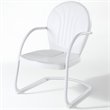 Home Square Griffith 2 Piece Metal Patio Chair Set in Key Lime and White