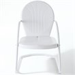 Home Square Griffith 2 Piece Metal Patio Chair Set in Key Lime and White