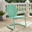 Home Square Griffith 2 Piece Metal Patio Chair Set in Aqua and Red
