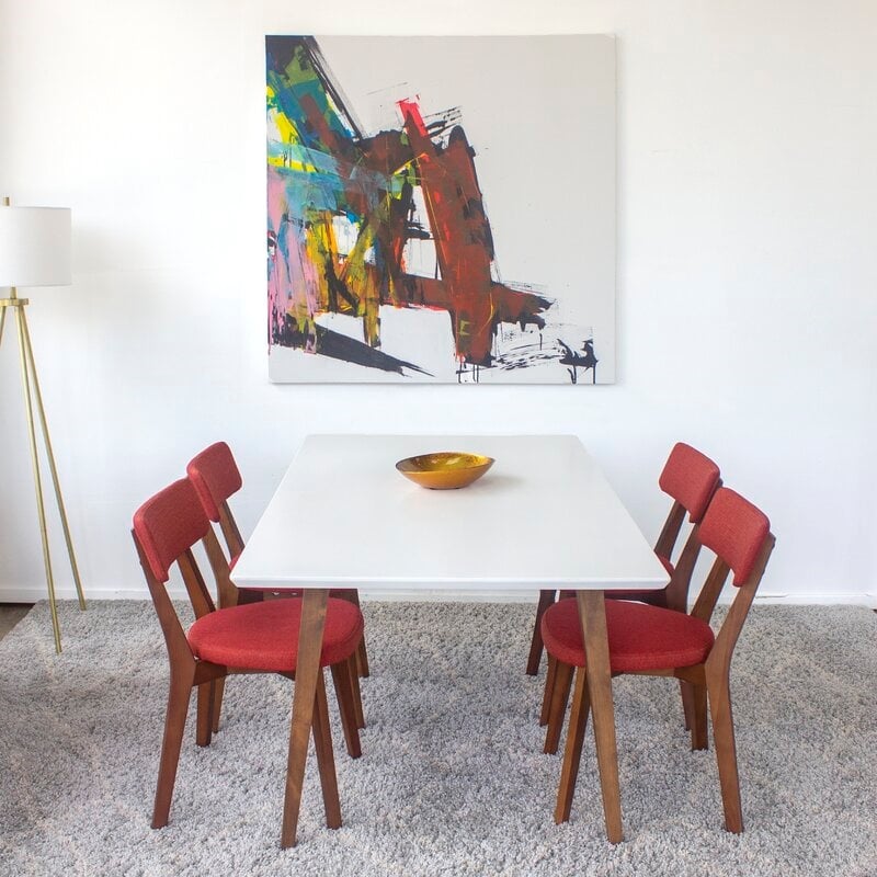 Home Square 3 Piece Furniture Set with Dining Table and 2 Large Benches